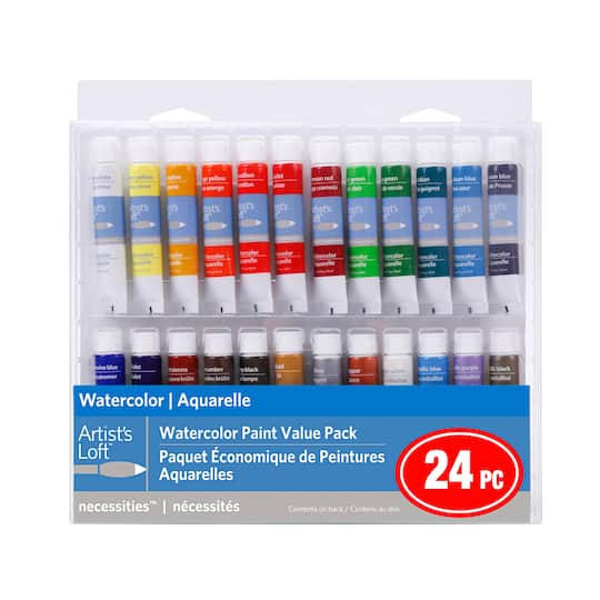 24 Color Watercolor Paint Value Pack by Artist's Loft™ Necessities™